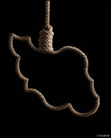 چوبه دار و طناب اعدام به نام ایران